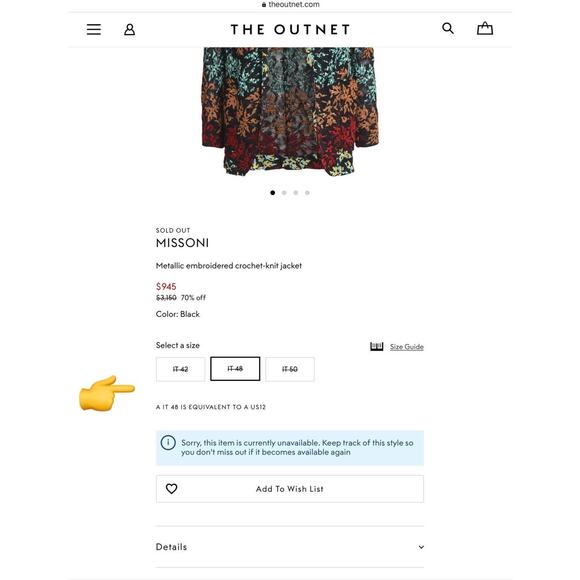 NEW $3150 Missoni Orange Label Metallic Embroidered Leaf Print Crochet Jacket - Picture 4 of 10